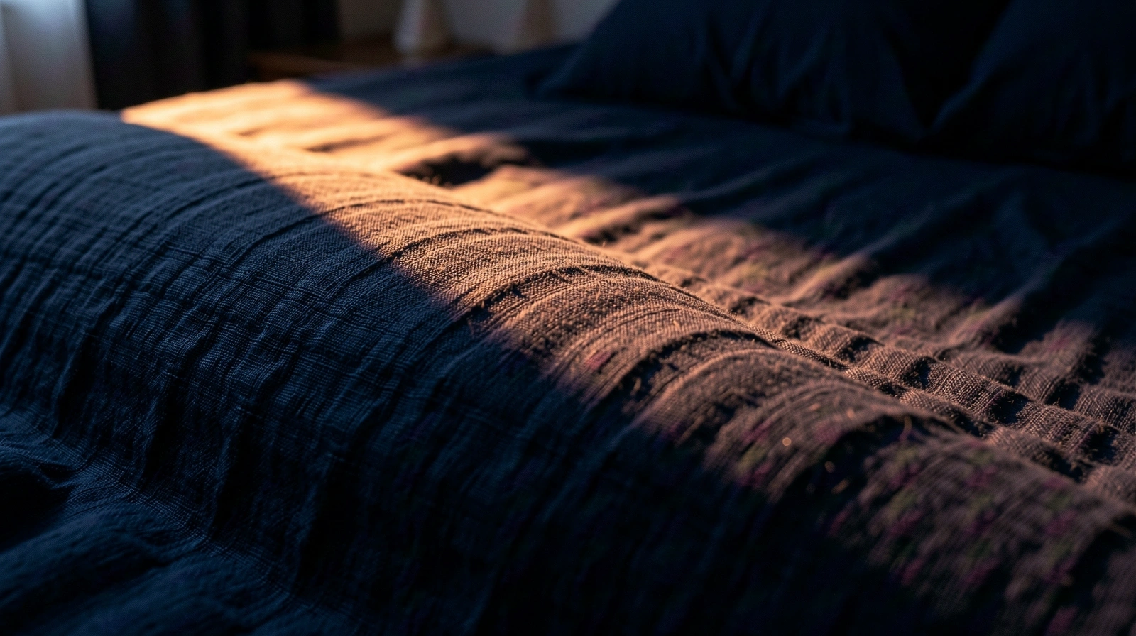 Morgendliches Licht auf Leinen